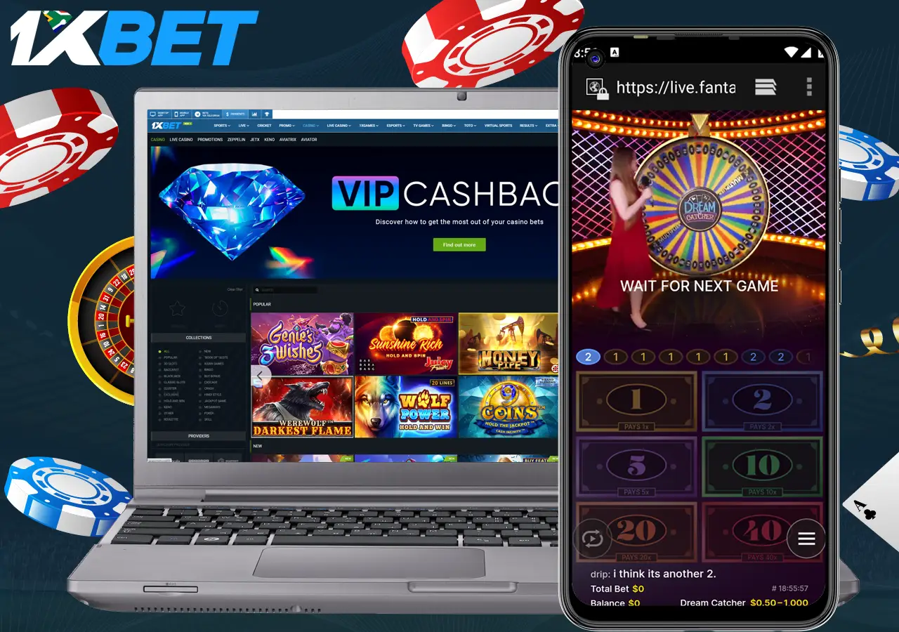 Varieties of casino games on 1XBet