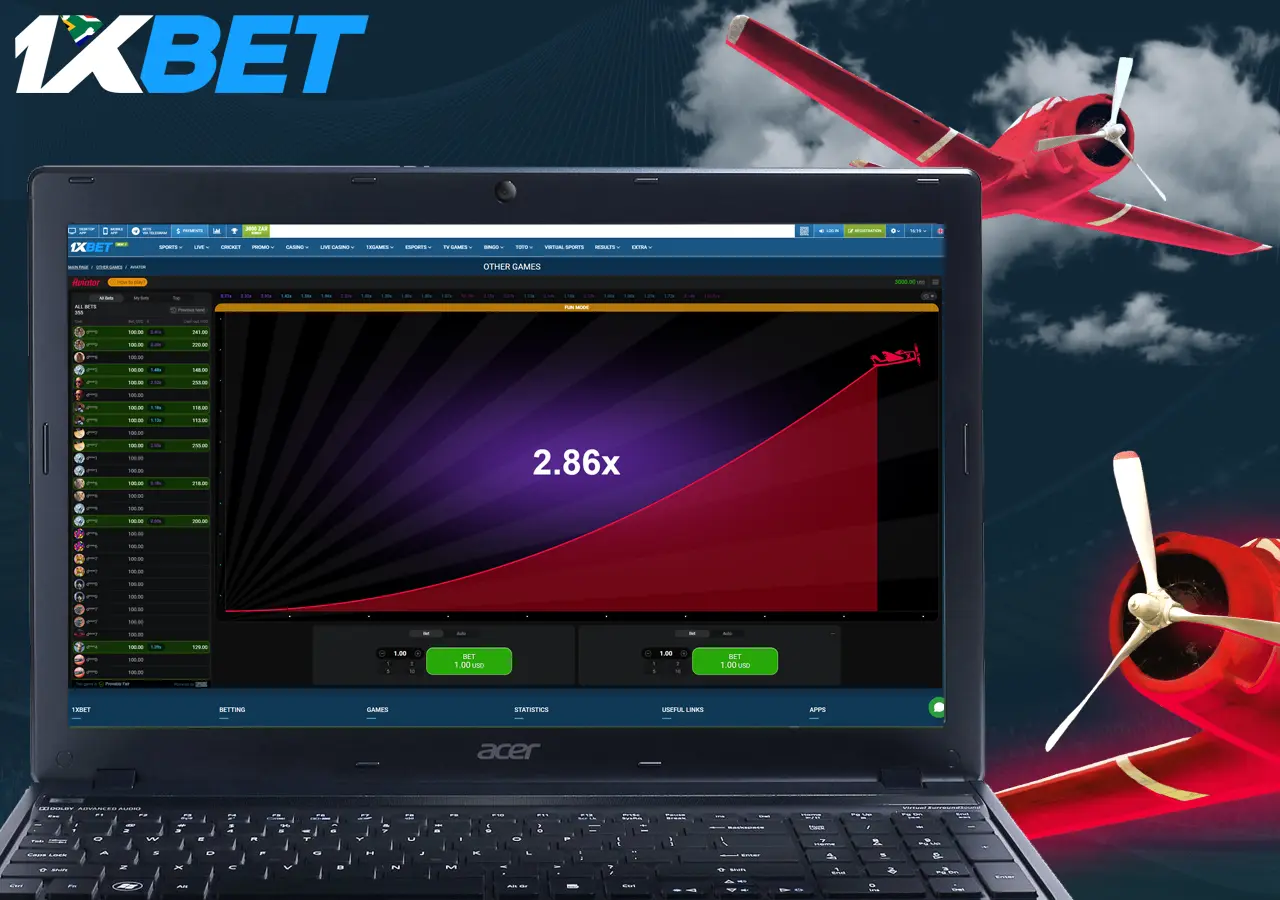 Aviator Crash Game on 1XBet