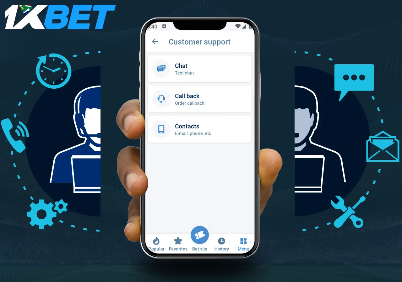 Round-the-clock support service on 1XBet