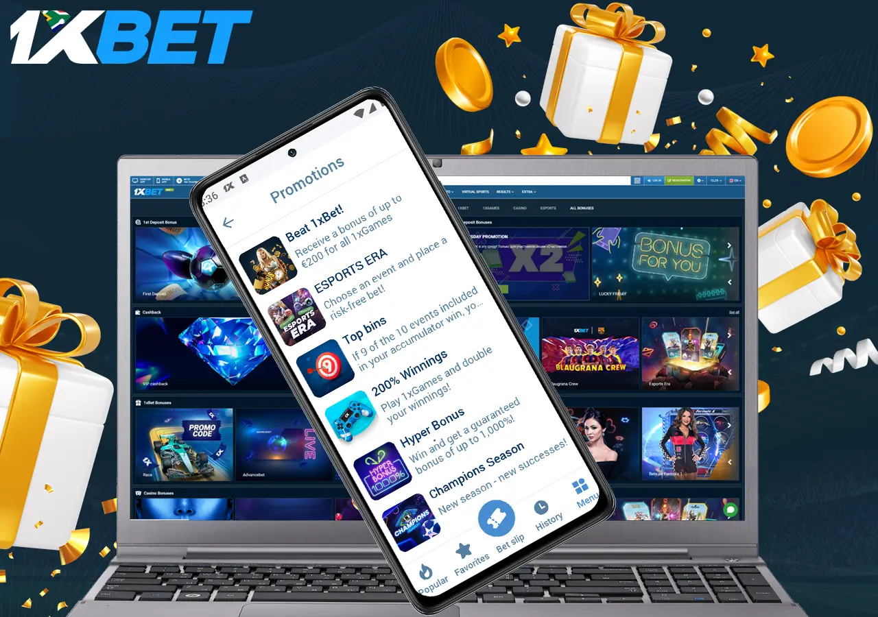 Promotions and bonus program at 1XBet in South Africa