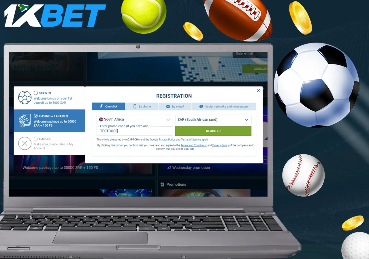 Step-by-step instructions for registration in 1xBet