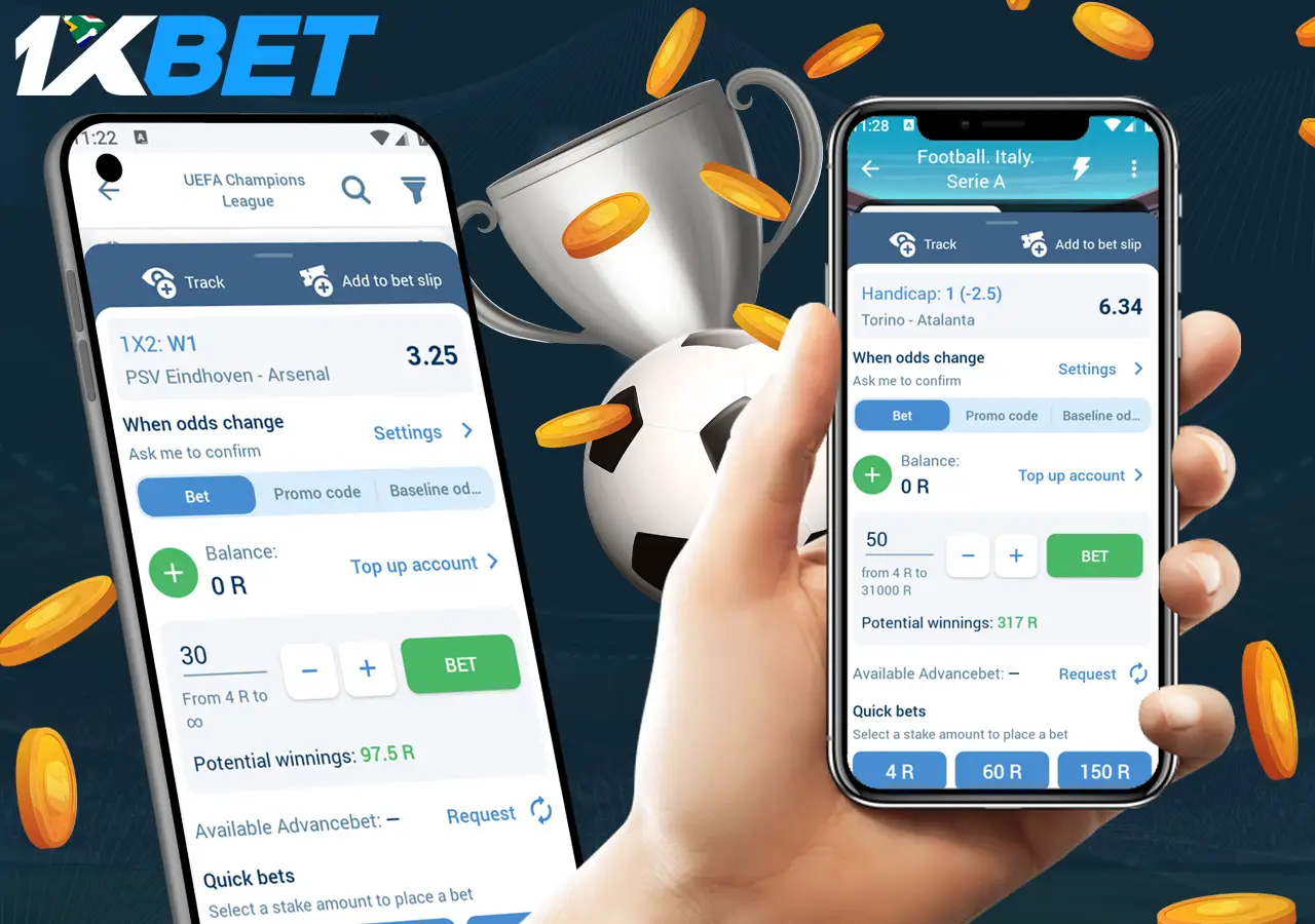 Varieties of bets on 1XBet