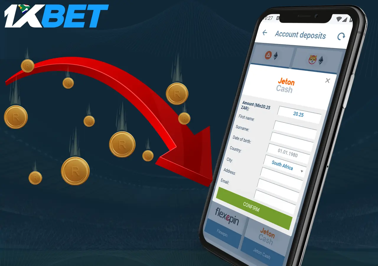 Deposit to 1xBet account