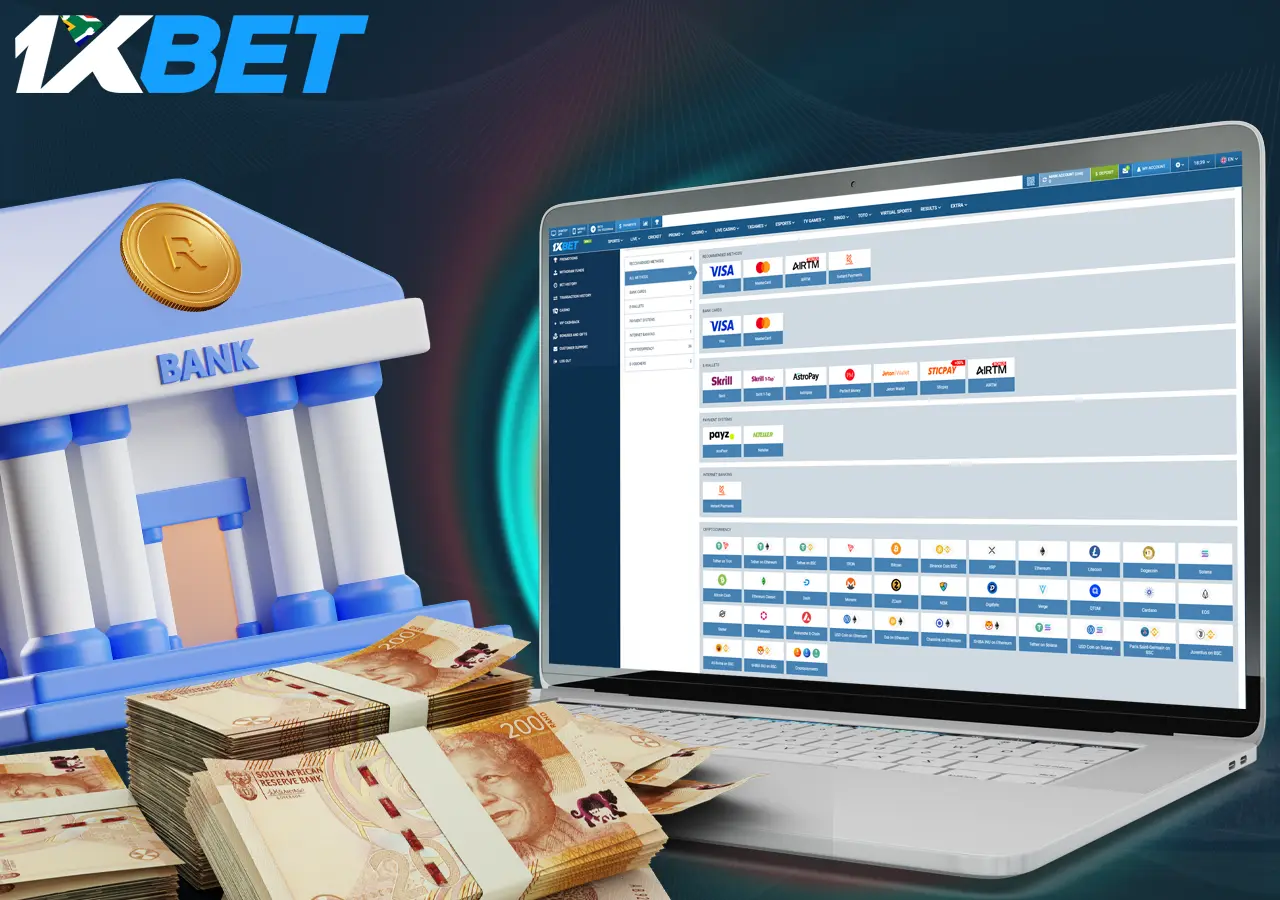 Payment Methods for South Africa 1xBet