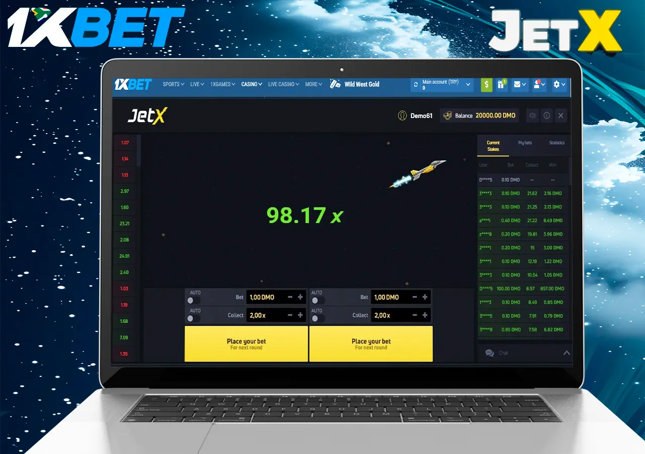 1Xbet JetX Crash Slot