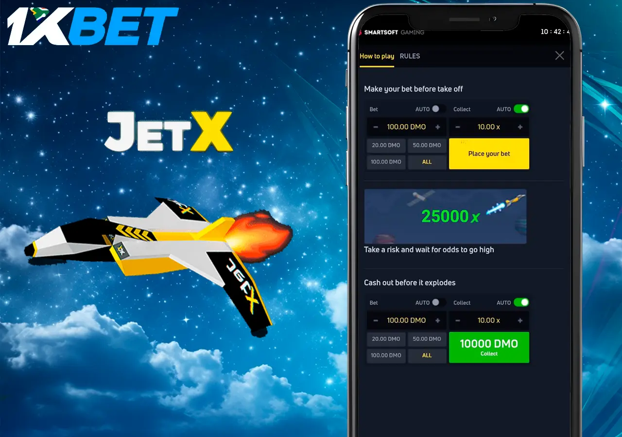 Crash slot 1xBet JetX