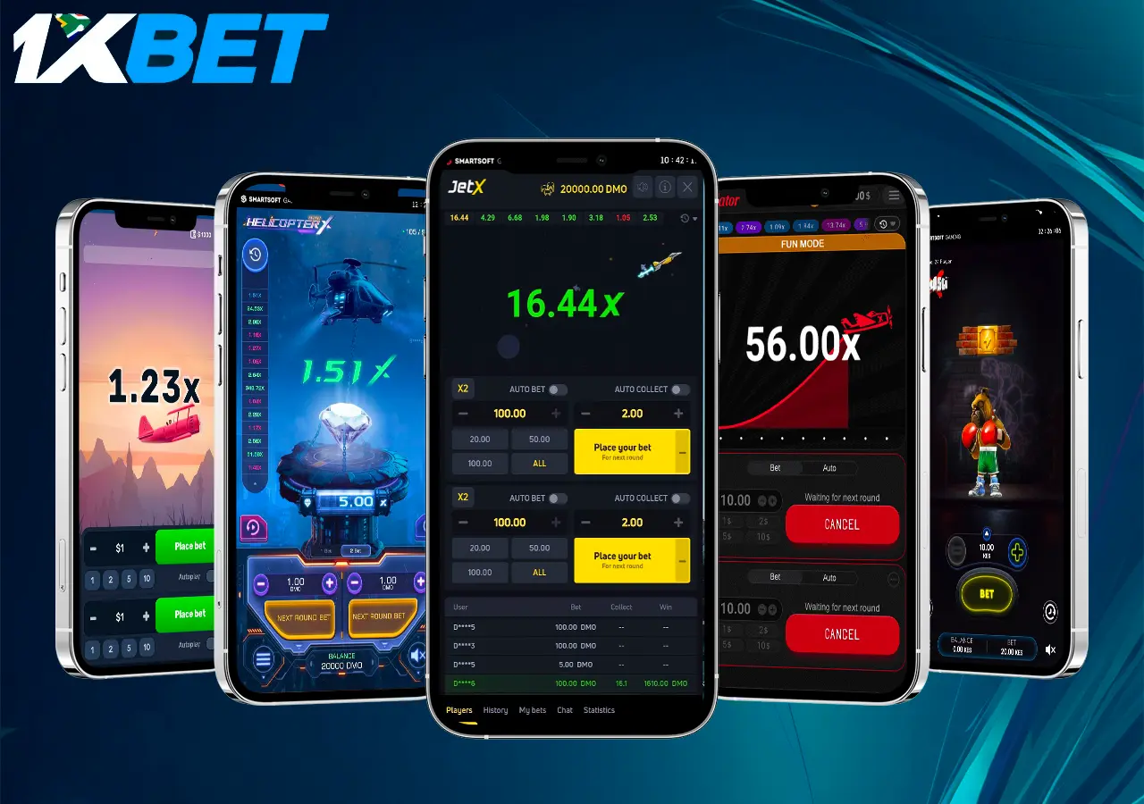 Similar crash games that give money at 1Xbet casino
